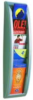 PAPERFLOW Wandprospekthalter Wandprospekth. 1/3 A4,  silber 1/3 DIN A4 5-Fach Silber
