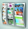 PAPERFLOW Wandprospekthalter Wandprospekth. A4,  anthrazit DIN A4 hoch 4-Fach anthrazit
