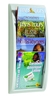 PAPERFLOW Wandprospekthalter Wandprospekth. A4,  grau DIN A4 hoch 4-Fach Grau