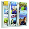 PAPERFLOW Wandprospekthalter Wandprospekth. A4,  silber DIN A4 hoch 4-Fach Silber