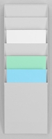 PAPERFLOW Wandprospekthalter Wandprospekthalter 6x A4 grau DIN A4 6-Fach Grau
