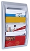 PAPERFLOW Wandprospekthalter Wandprospekthalter A4 quer sil DIN A4 quer 4-Fach Silber