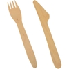 PAPSTAR Einweg-Besteckset pure Holz - 1 Pack = 250 Set