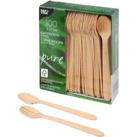 PAPSTAR Einweg-Kaffeelöffel pure Holz - 100 Stück
