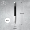 PARKER Kugelschreiber Kugelschr. Muted Black C.C 1.0 mm Blau