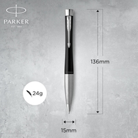 PARKER Kugelschreiber Kugelschr. Muted Black C.C 1.0 mm Blau