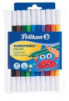 Pelikan Filzstifte Colorella duo Fasermaler, 10St. 1.0 + 2.0 mm Mehrfarbig
