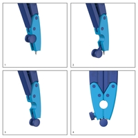 Pelikan Pelikan Schulzirkel Griffix Zirkel Geometriezirkel blau