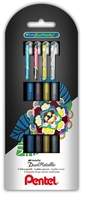 Pentel Gelschreiber Dual Glitzerstifte 4er Set 0.5 mm Mehrfarbig