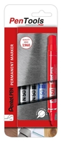 Pentel Permanentmarker Lackmarker-Set 3mm fs 4St 3.0 mm Mehrfarbig