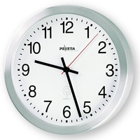 PEWETA Wanduhren Alu Funk-Wanduhr D 40cm 40 cm Silber