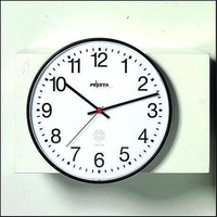 PEWETA Wanduhren Funk-Wanduhr Kunstst.schw.30cm 30 cm Schwarz