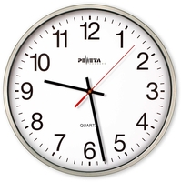 PEWETA Wanduhren Peweta Wanduhr silbermetallic 25 cm Silber