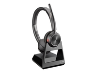 Poly Savi 7220 Office Stereo Headset-System On-Ear mit Basisstation (DECT)