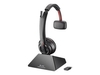 Poly Savi 8210 UC Mono Headset On-Ear mit USB-Dongle (DECT,  kabellos)