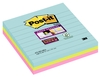 Post-it® Haftnotizen SuperSticky10x10cm lin.Cosmic farbsortiert