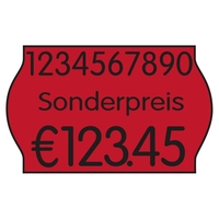 PrinterLabels AS Preisauszeichner-Etiketten 26, 0 x 16, 0 mm leuchtrot