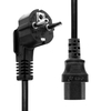 ProXtend gewinkeltes Type F (Schuko) auf C13 Stromkabel 2m schwarz (PC-FAC13-002)