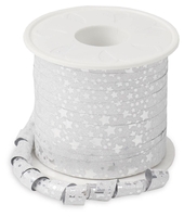 PRÄSENT Geschenkbänder Glitter Silber