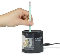 RAPESCO® elektrischer Anspitzer Schwarz (schwarz/transparent)