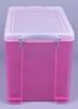 Really Useful Box Aufbewahrungsboxen Useful Box Trans 19, 0l pink 19, 0 l - 39, 5 x 25, 5 x 29, 0 cm transparent,  pink