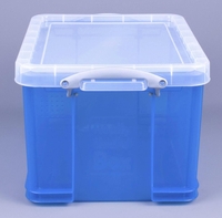 Really Useful Box Aufbewahrungsboxen Useful Box Trans 35, 0l blau 35, 0 l - 48, 0 x 39, 0 x 31, 0 cm transparent,  blau