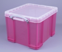 Really Useful Box Aufbewahrungsboxen Useful Box Trans 35, 0l pink 35, 0 l - 48, 0 x 39, 0 x 31, 0 cm transparent,  pink