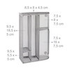 relaxdays Schreibtisch-Organizer Schreibtischorganizer Meta. sr 25, 5 x 18, 0 x 10, 5 cm Silber