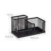 relaxdays Schreibtisch-Organizer Schreibtischorganizer Meta. sz 18, 5 x 9, 5 x 10, 0 cm Schwarz