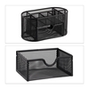 relaxdays Schreibtisch-Organizer Schreibtischorganizer Meta. sz 22, 0 x 11, 0 x 10, 5 cm Schwarz