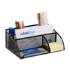 relaxdays Schreibtisch-Organizer Schreibtischorganizer Meta. sz 25, 5 x 18, 0 x 10, 5 cm Schwarz