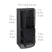 relaxdays Schreibtisch-Organizer Schreibtischorganizer Meta. sz 27, 5 x 14, 0 x 12, 5 cm Schwarz