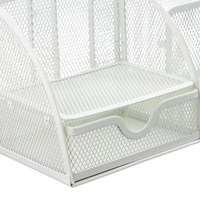 relaxdays Schreibtisch-Organizer Schreibtischorganizer Meta. ws 28, 0 x 14, 0 x 13, 0 cm weiß