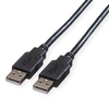 ROLINE USB 2.0 Kabel,  Typ A-A,  schwarz,  4, 5 m