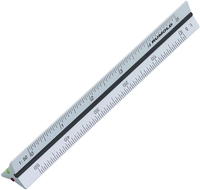RUMOLD Dreikantlineale Dreikantmaßstab Alu 10 cm 10 cm silber