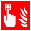 SafetyMarking® Brandschutzaufkleber Schild Brandmelder 15x15 cm 15 cm x 15 cm Brandmelder