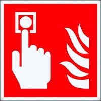 SafetyMarking® Brandschutzaufkleber Schild Brandmelder 15x15 cm 15 cm x 15 cm Brandmelder