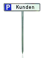 SafetyMarking® Einschlagpfosten Einschlagpfosten für Parkplatz 52 cm x 75 cm kein Text