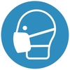 SafetyMarking® Gebotsaufkleber Schild Maske benutzen 20cm PVC 20 cm Maske benutzen