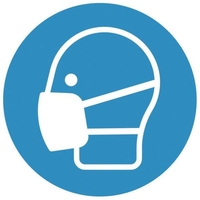 SafetyMarking® Gebotsaufkleber Schild Maske benutzen 20cm PVC 20 cm Maske benutzen