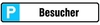SafetyMarking® Hinweisschild Schild P Besucher 52x11cm Alu 52 cm x 11 cm P Besucher