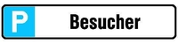 SafetyMarking® Hinweisschild Schild P Besucher 52x11cm Alu 52 cm x 11 cm P Besucher