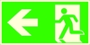 SafetyMarking® Rettungszeichen-Aufkleber Schild Notausgang links 30 cm x 15 cm Notausgang links