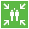 SafetyMarking® Rettungszeichen Schild Sammelstelle 40x40 cm 40 cm x 40 cm Sammelstelle
