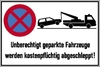SafetyMarking® Verbotsschild Schild Abs. Halteverbot Unbe. 60 cm x 40 cm Absolutes Halteverbot,  unberechtigt geparkte F