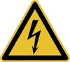 SafetyMarking® Warnaufkleber Schild Warn.v.elek.Spannung 10 cm x 10 cm Warnung vor elektrischer Spannung