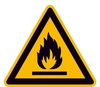 SafetyMarking® Warnaufkleber Schild Warn.v.feuerge.Stoffen 10 cm x 10 cm Warnung vor feuergefährlichen Stoffen