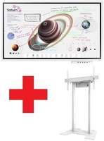 Samsung Flip Pro WM55B Flipchart 138, 7 cm 55 Zoll inkl. Neomounts BL55-875WH1 motorisierter Standfuß & Tray CY-TF65BBC
