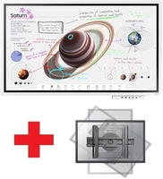 Samsung Flip Pro WM55B Flipchart 138, 7 cm 55 Zoll inkl. Neomounts LED-WR100 rotierbare Wandhalterung & Tray CY-TF65BBC