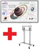 Samsung Flip Pro WM75B Flipchart 190, 5 cm 75 Zoll + Peerless-AV SR598 Rollwagen höhenverstellbar